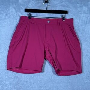 Redvanly Shorts Mens Large Pink 7 Inch Performance Golf Chino Stretch Casual